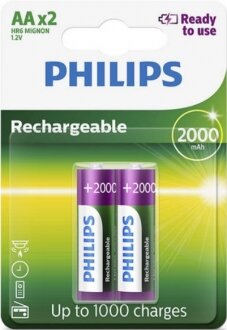 Philips Rechargeable AA 2000 mAh 2'li (R6B2RTU20/97) Kalem Pil kullananlar yorumlar